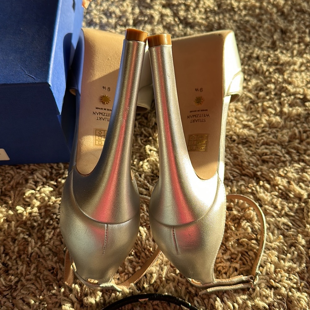 Stuart Weitzman Silver Platforms - image 6